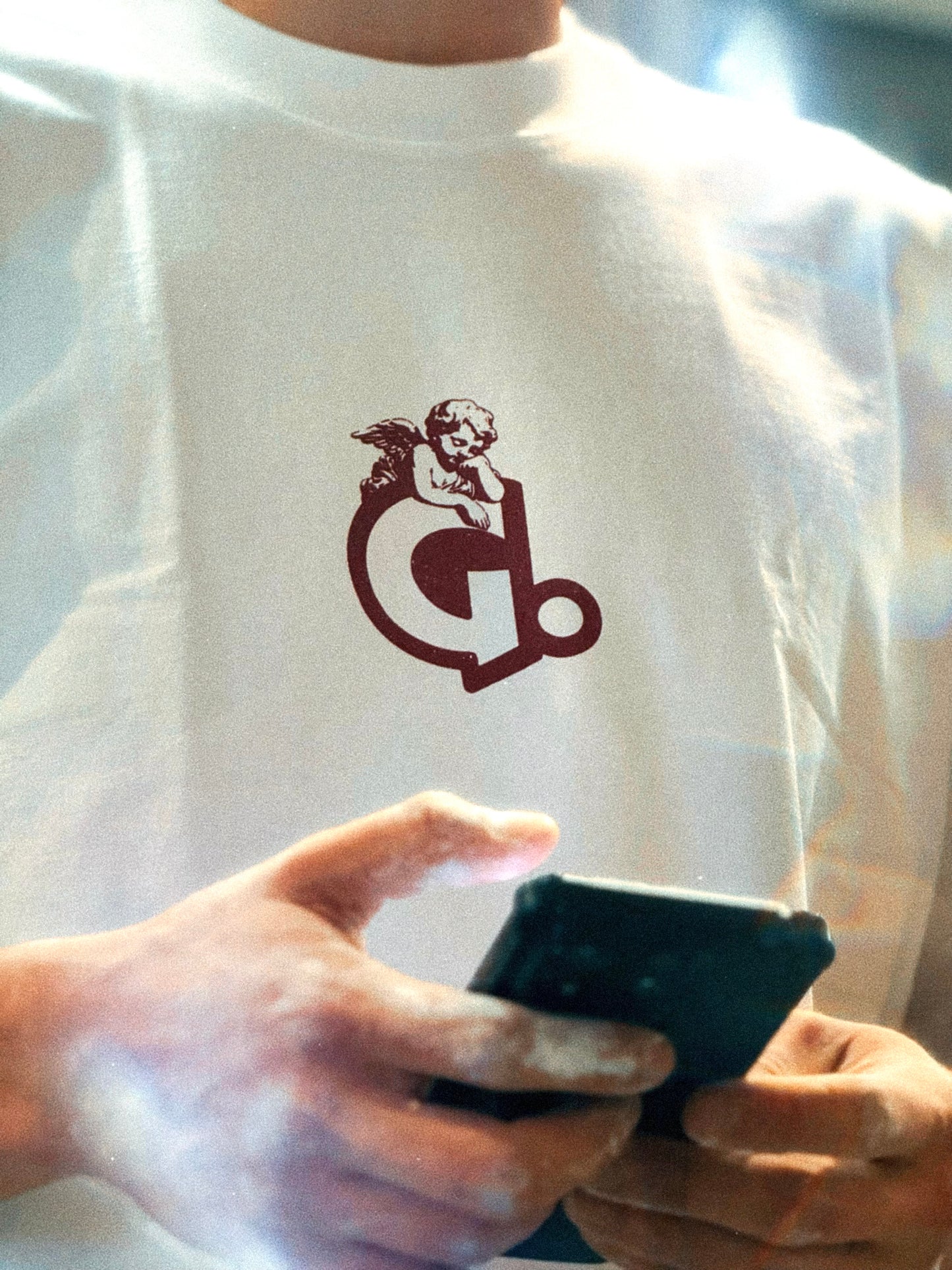 ‘Cherub’ Tee White/Cherry