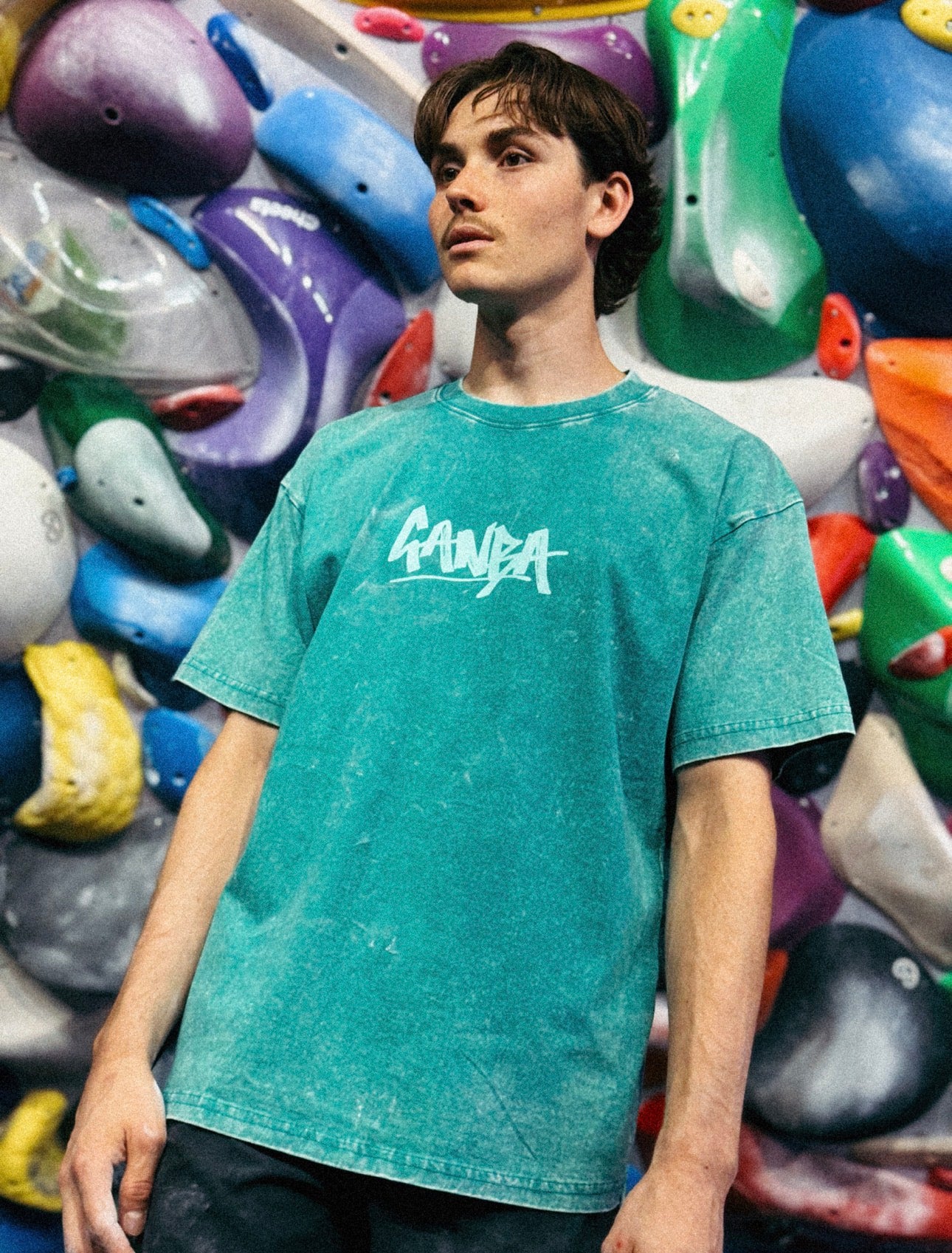 "Scrawl" Acid Tee / Turquoise