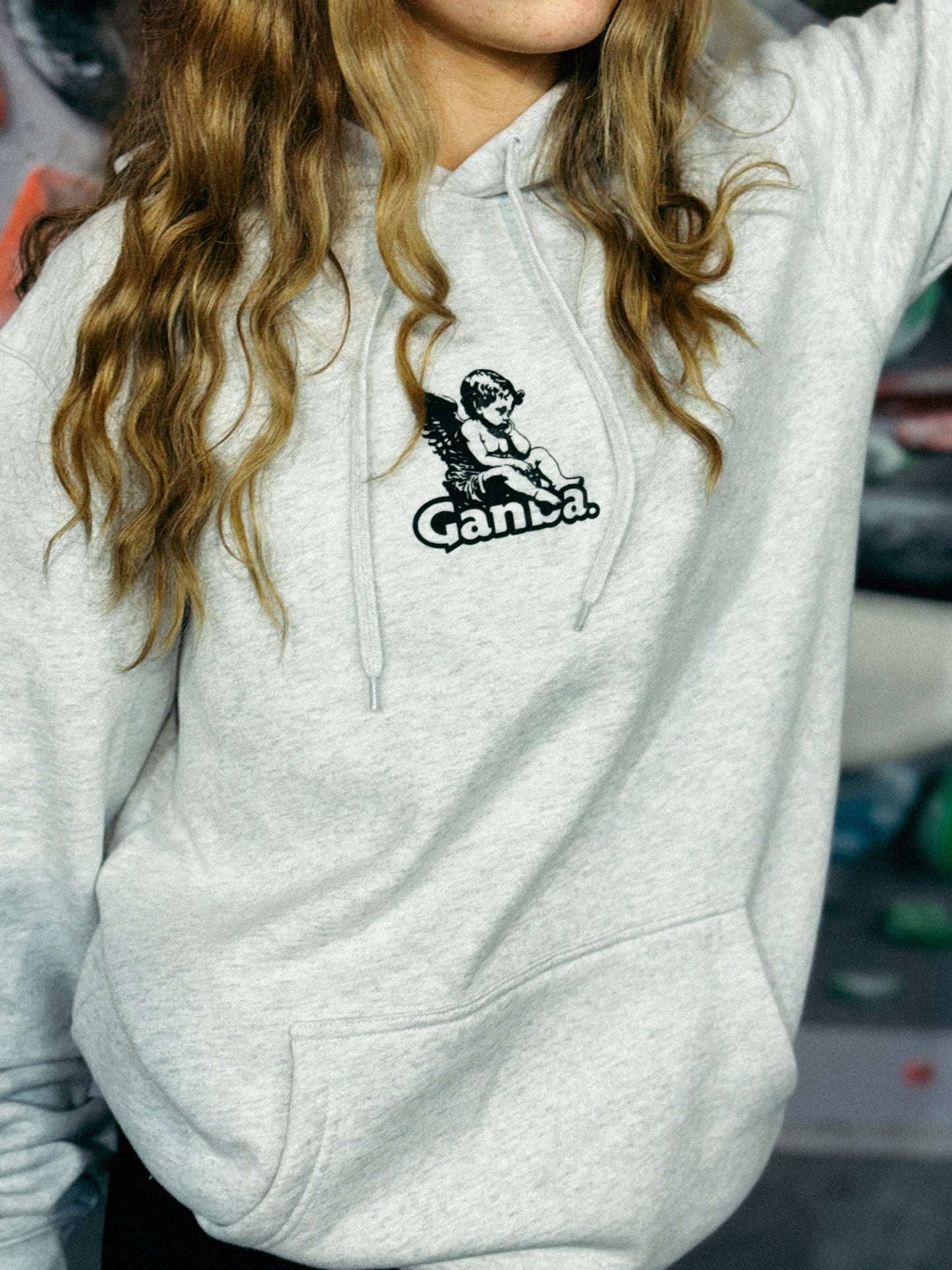 Cherub Hood - White Marle