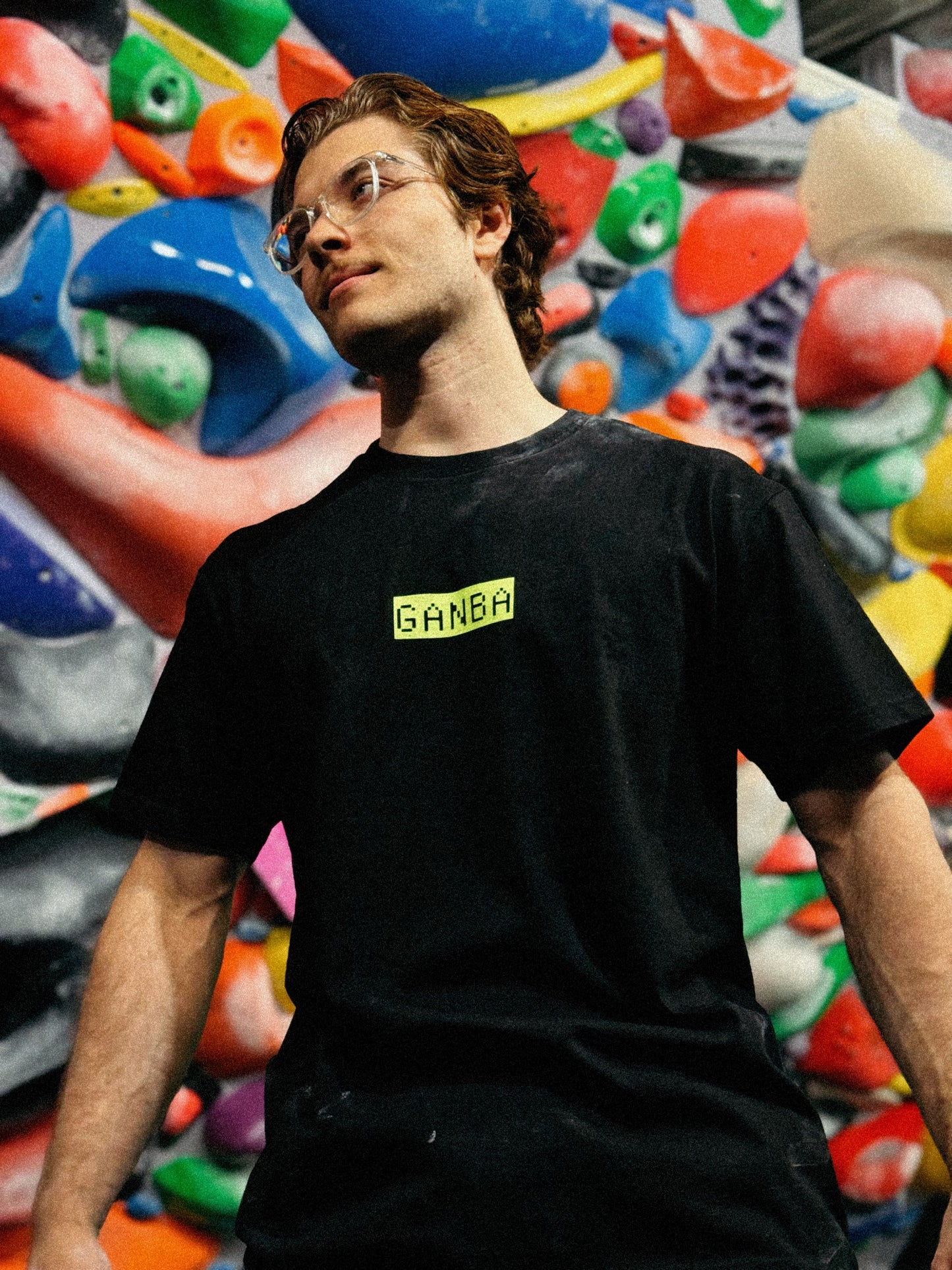 ‘Rose’ Tee Black/Lime
