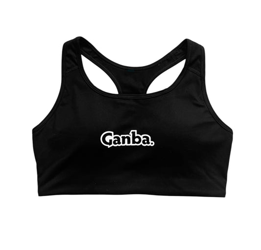 Women’s Cropped Active Top Black/White