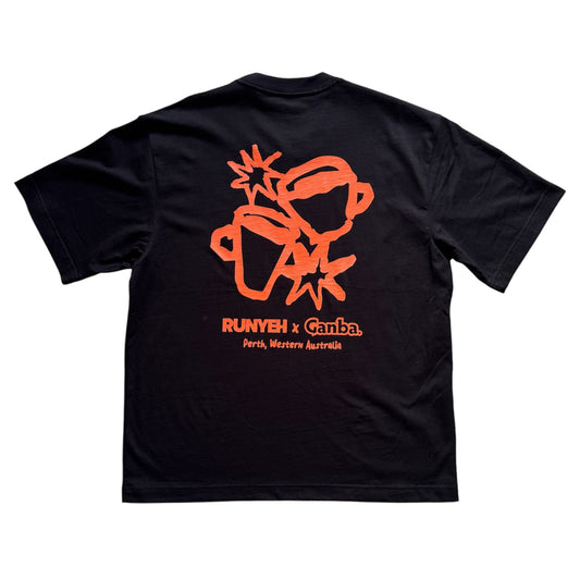Ganba x Runyeh Tee Black