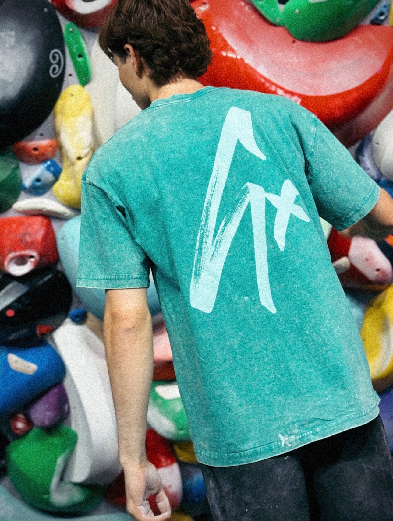 "Scrawl" Acid Tee / Turquoise