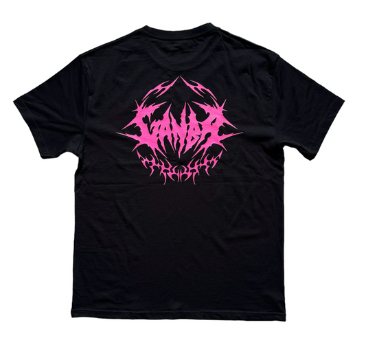 ‘Metal’ Tee Black/Pink