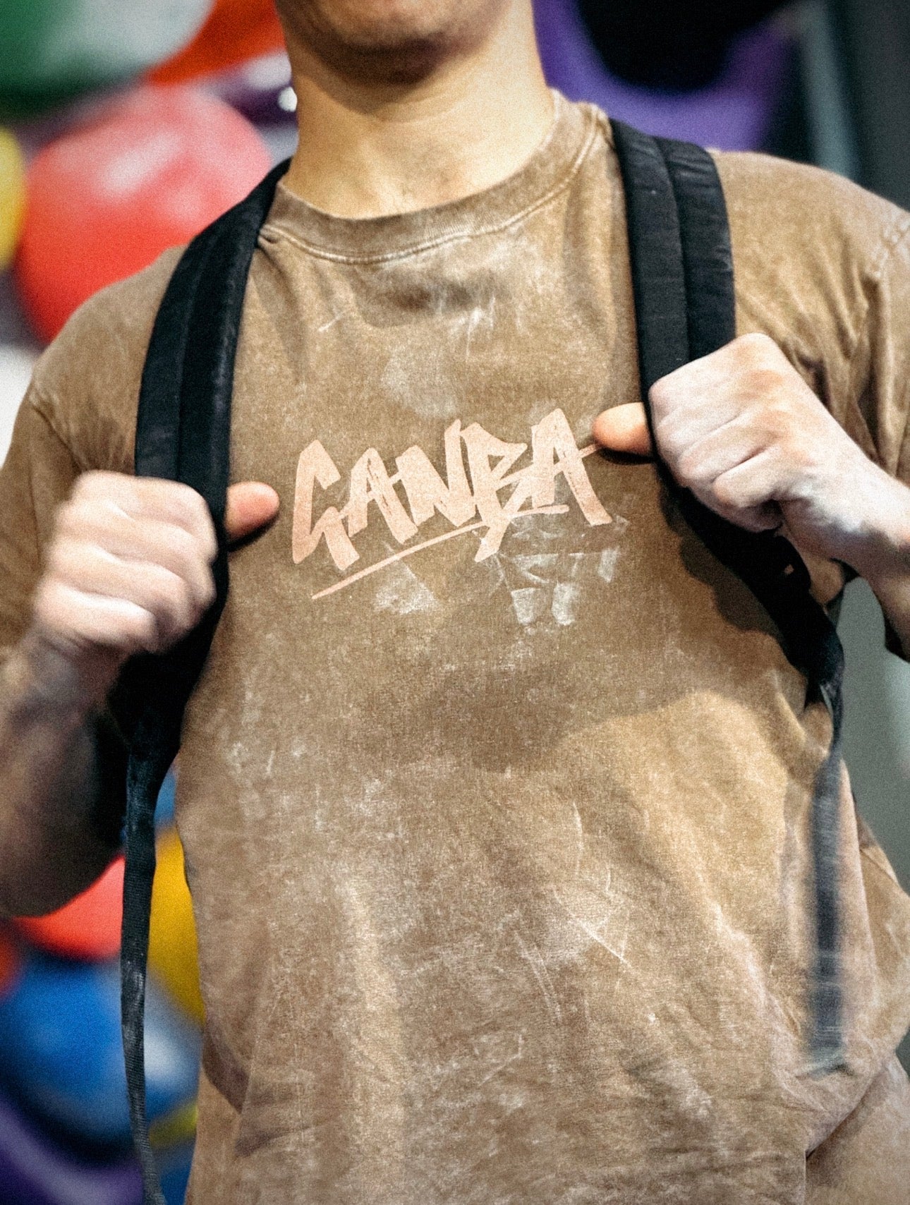 "Scrawl" Acid Tee / Brown