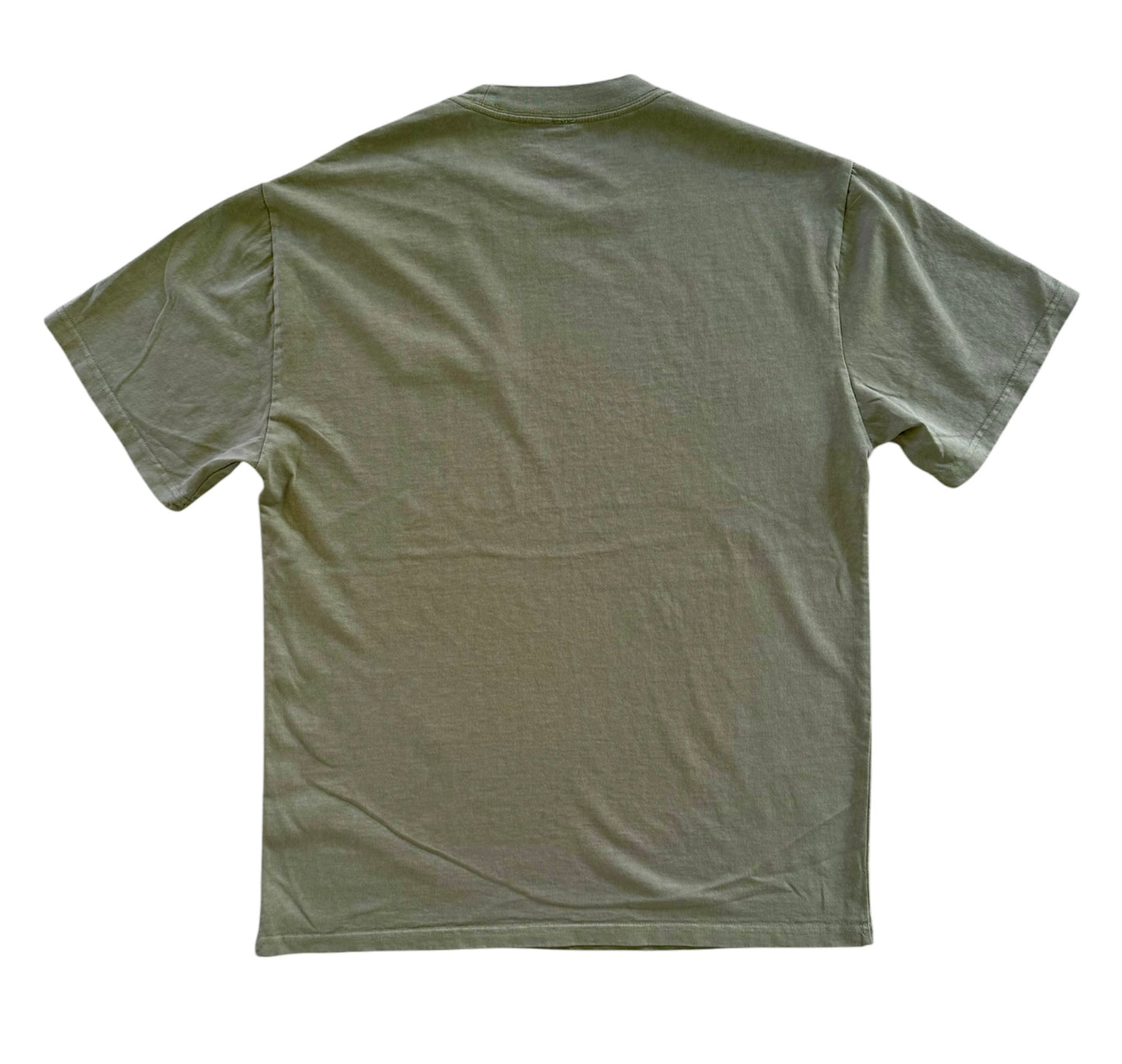 ‘Ganba’ Embroidered Tee / Olive