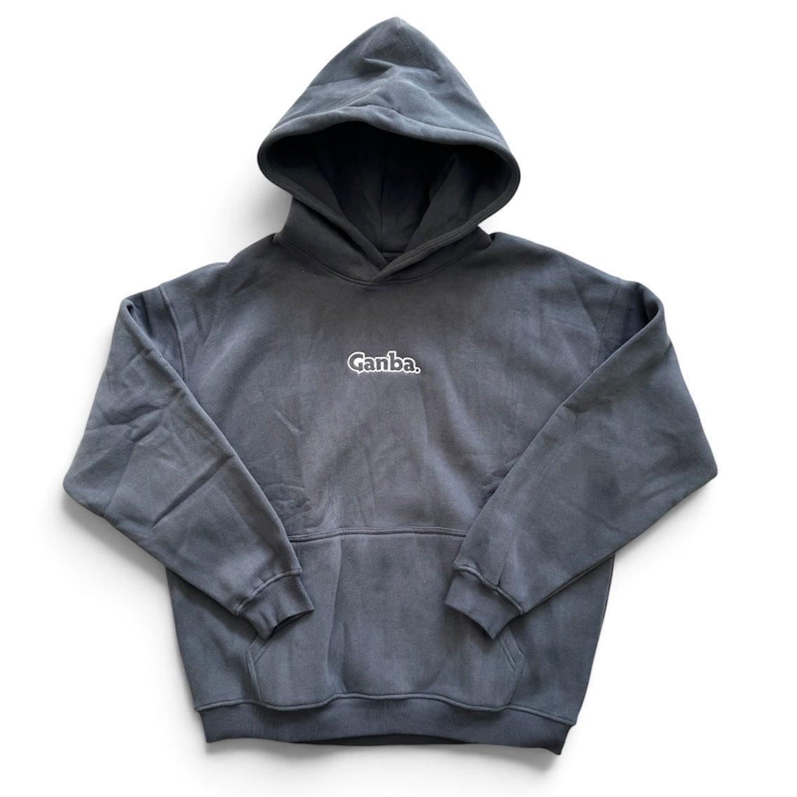 Embroidered Hoodie Washed Slate