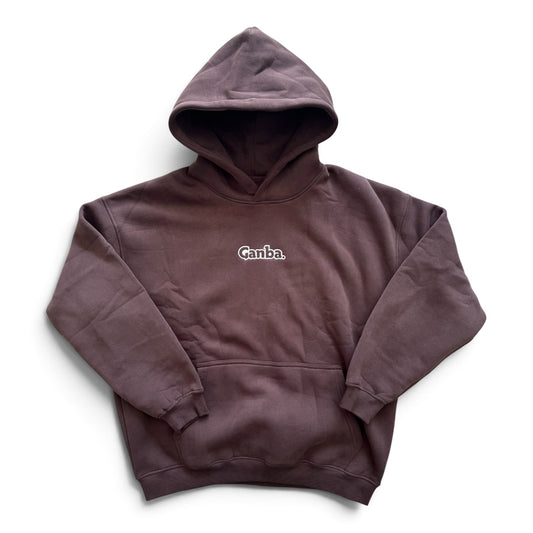 Embroidered Hoodie Chocolate