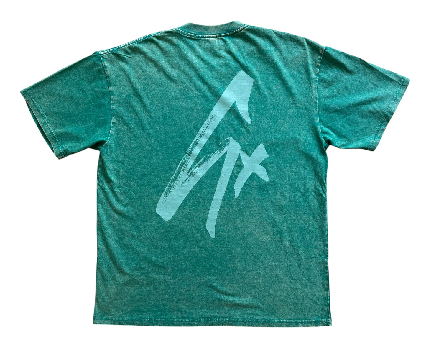 "Scrawl" Acid Tee / Turquoise